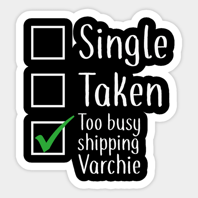 Too busy shipping - white Sticker by We Love Gifts